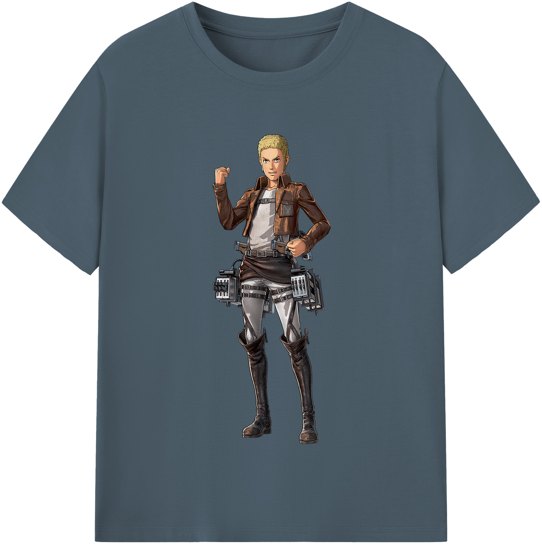 （画像用） 進撃の巨人 ライナー・ブラウン Attack on Titan Reiner Braun 綿100％半袖Tシャツ（フロントプリント）